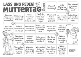 Vista previa - Juegos / Gamificación - Alemán deutsch Muttertag Spiel - Lass uns reden! - página 2