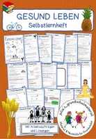 Vorschau - Unterrichtsreihen - Gesund leben, Gesundheit - Selbstlernheft / Stationen - Deckblatt