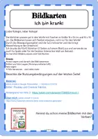 Vorschau - Bildkarten - Bildkarten Krankheit für den Würfel mit Taschen - Seite 1