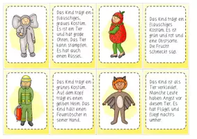Vorschau - Bildkarten - Karneval & Fasching: Lese-Zuordnung - Deutsch - Kl. 2/3 - Seite 2
