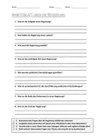 Vorschau - Arbeitsblätter - Lernplakat + AB mit Fragen zum Thema "Regierung" + Lösungsblatt + Infografik - Seite 2