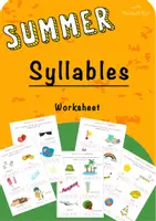 Vista previa - Hojas de trabajo - How Many Syllables? Summer Syllables Worksheets / Hojas de trabajo de sílabas de verano - Portada