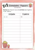 Vorschau - Arbeitsblätter - Einmaleins Popcorn - Seite 2