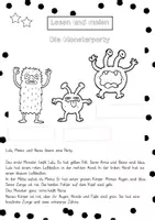 Vorschau - Arbeitsblätter - Monsterstarkes "Lesen und malen" Klasse 2/3 - Seite 3