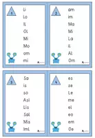 Vorschau - Anderer Materialtyp - Lesekartei Monster Pseudowörter - Stufe 1 Lesetraining - Seite 1