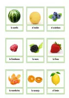 Vorschau - Bildkarten - Las frutas - Bildkarten - Deckblatt