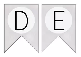 Vorschau - Anderer Materialtyp - Wimpelkette Deutsch grau - Seite 1