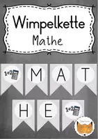 Vorschau - Anderer Materialtyp - Wimpelkette Mathe grau - Deckblatt