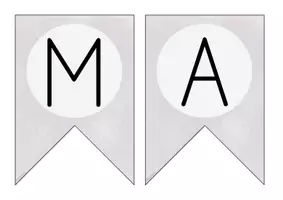 Vorschau - Anderer Materialtyp - Wimpelkette Mathe grau - Seite 1