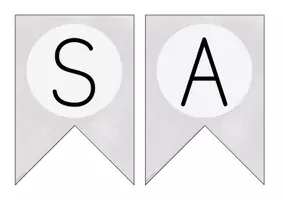 Vorschau - Anderer Materialtyp - Wimpelkette Sachunterricht grau - Seite 1