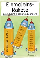Vorschau - Mal- und Bastelvorlagen - Einmalseins - Fächer Raketen - Deckblatt