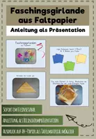 Vorschau - Mal- und Bastelvorlagen - Faschingsdeko: Girlande aus Faltpapier - Deckblatt