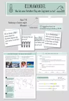 Vorschau - Arbeitsblätter - Klimawandel: Was hat unsere Entscheidung (Zug oder Flug) damit zu tun? Concept Map - Deckblatt