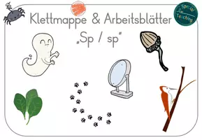 Vorschau - Arbeitsblätter - Lernwörter mit "Sp/sp" - Klettaufgaben & Arbeitsblätter - Seite 1