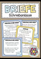 Vorschau - Aufgabenkarten - BRIEFE - Schreibanlässe (persönliche und förmliche Briefe) - Deckblatt