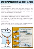 Vorschau - Fördermaterial/Inklusion - Persönlicher Brief – Briefaufbau & Bestandteile zuordnen | Klettübung / Legeübung 4.–5. Klasse - Seite 1