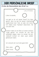 Vorschau - Fördermaterial/Inklusion - Persönlicher Brief – Briefaufbau & Bestandteile zuordnen | Klettübung / Legeübung 4.–5. Klasse - Seite 2
