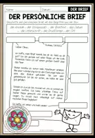 Vorschau - Arbeitsblätter - Persönlicher Brief – Aufbau und Bestandteile | Arbeitsblatt Deutsch 4.–5. Klasse - Deckblatt