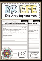 Vorschau - Arbeitsblätter - BRIEFE - Die Anredepronomen (Arbeitsblätter) - Deckblatt