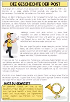 Vorschau - Arbeitsblätter - BRIEFE - Die Geschichte der Post (Lesetext) 2-fach differenziert - Seite 1