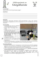 Vorschau - Stundenentwürfe - Materialpaket: Unterrichtsentwurf mit Material Einflussfaktoren auf die Fotosynthese Schülerversuch mit Wasserpest Biologie - Seite 2