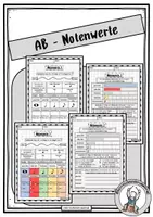 Vorschau - Arbeitsblätter - AB - Notenwerte 1+2 - Deckblatt