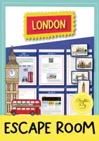 Vista previa - Hojas de trabajo - London Escape Room; estaciones de trabajo (inglés) - Portada