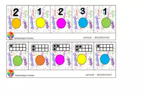Aperçu - Apprentissages en autonomie - boite de tri balle du clown de 1 à 3 - carnaval - Page 2