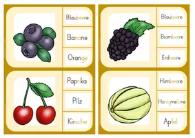 Vorschau - Unterrichtsreihen - OBST & GEMÜSE Klammerkarten - Wörter lesen - Seite 2