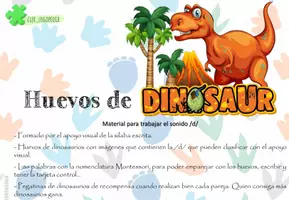 Vista previa - Tarjetas / Manipulativos - HUEVOS DINOSAURIO LETRA D - página 1