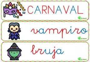 Vista previa - Tarjetas / Manipulativos - LLAVERO LECTO carnaval - página 1