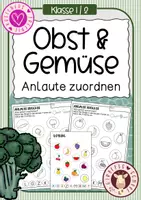 Vorschau - Unterrichtsreihen - OBST & GEMÜSE Anlaute zuordnen - Deckblatt