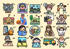 Vista previa - Unidades / Secuencias / Situaciones de Aprendizaje - Daily Routines Activity for 3º grade. - Portada