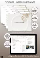 Vorschau - selbst erstellte Cliparts/Grafiken - Materialpaket: Digitaler Lehrerplaner UND Unterrichtsplaner | 6-Stunden-Version - Seite 1