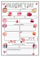 Vorschau - Arbeitsblätter - Valentine´s Day | Vokabelblatt | Wortschatz - Seite 1
