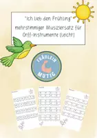 Vorschau - Stundenentwürfe - Ich lieb den Frühling - mehrstimmiger Musiziersatz (leicht) - Deckblatt