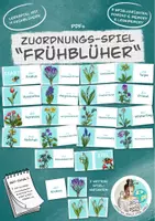 Vorschau - Arbeitsblätter - Zuordnungsspiel "Frühblüher" Domino Lesespiel Spiel - Deckblatt