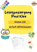 Vorschau - Arbeitsblätter - Paul Klee - Lesespaziergang (Deutsch/ Kunst) - Deckblatt