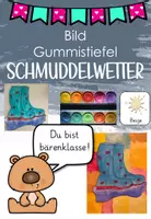 Vorschau - Mal- und Bastelvorlagen - SCHMUDDELWETTER MATERIALPAKET // KUNST // KLASSE 1 - 4 // FRÜHLINGSBILDER // HERBSTBILDER // TUSCHKASTEN // - Seite 1