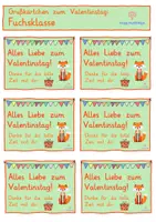 Vorschau - Bildkarten - Valentinstag Fuchs Gruß Grußkärtchen Grußkarte Fuchsklasse - Seite 2
