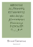 Vorschau - selbst erstellte Schriftarten - Schriftart für dein Arbeitsmaterial - Bricoflorence - Deckblatt