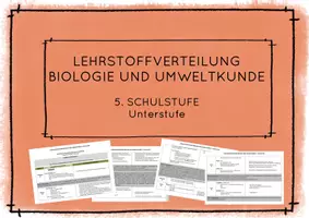 Vorschau - Stundenentwürfe - Materialpaket: Jahresplanungen Biologie 5. & 9. Schulstufe (Österreich) - Deckblatt