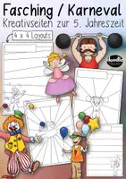 Vorschau - Arbeitsblätter - Fasching und Karneval - Kreativseiten / Kreativprojekt Set - Deckblatt