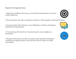Vorschau - Poster - Regeln für eine Gruppenarbeit - Seite 1