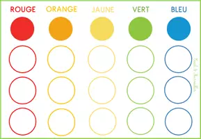 Aperçu - Feuilles d'exercices - MA PLANCHE DE TRI COULEUR FRANCAIS - Page 2