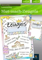 Vorschau - Mal- und Bastelvorlagen - Lerncoaching - Mutmachzeugnis | Klasse 1-6 - Deckblatt