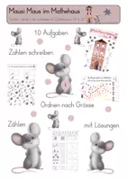 Vorschau - Stationenlernen - Mausi Maus im Mathehaus - Zahlenraum 20 - Deckblatt