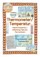 Vorschau - Unterrichtsreihen - Thermometer Temperatur Reihentransparenz - Deckblatt