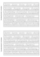 Vorschau - Arbeitsblätter - Grundwortschatz der 3. Klasse schreiben - Nachziehversion - Seite 1