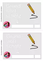 Vorschau - Arbeitsblätter - Grundwortschatz der 4. Klasse schreiben - Deckblatt